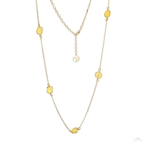 Srebrny naszyjnik z bursztynem z kolekcji  QLE